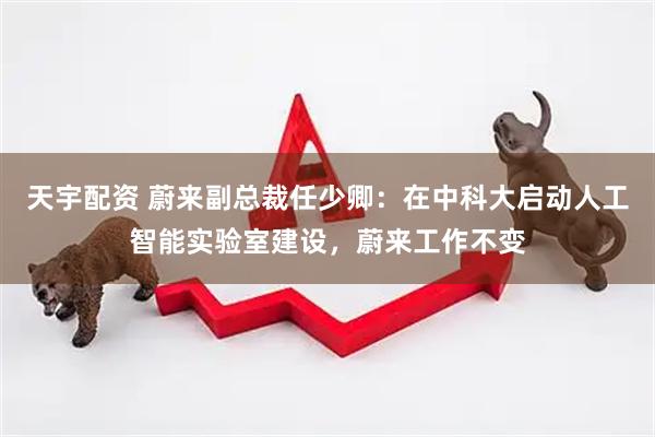 天宇配资 蔚来副总裁任少卿:在中科大启动人工智能实验室建设,蔚来工作不变